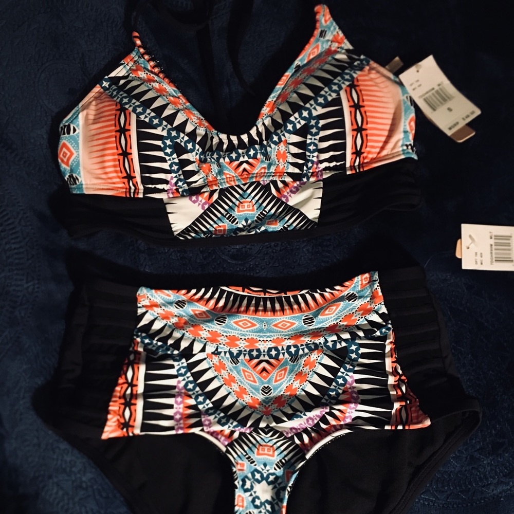 High waist swim suit